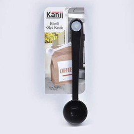 Kanji Clip Tea Coffee Measuring Spoon - Black