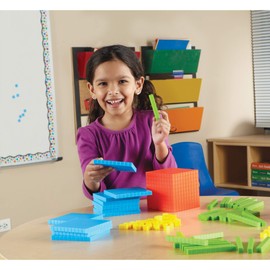 Learning Resources Brights Base Ten Classroom Set, 20-25 Students, 823 Piece Set, Ages 6+, 4.8 H x 15.6 L x 11.4 W
