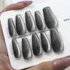 Pure Handmade Nails Press on Nail Reusable Fake Nails Black