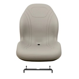 Milsco John Deere Gray Mower Seat W/Bracket For X300 & X500 Series Fits X304 X324 ETC