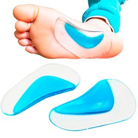 Plantillas Ortopédicas Pie Plano Gel Soporte Arco Silicona - corrección de pies Planos, Conjunto de 1 Pares de Plantillas ortopédicas de Gel ortopédicas, Alivia el Dolor y Reduce la presión