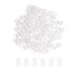 400pcs S Clips Loom Bands Clips Rubber Band Kit Plastic Connectors,Clear Loom Bands S Clips,Suitable for Craft Making DIY Bracelet Woven Connector Necklace Jewelry Accessories