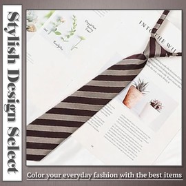 [ワン リミテーション] ネクタイ 制服 学生 フォーマル カジュアル スーツ コーデ アクセサリー レディース NK013(グレー)