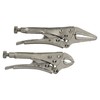 2pc Mini Locking Pliers Set Long and Round Nose Vice