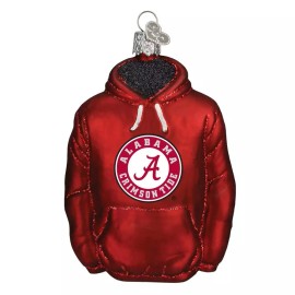 Old World Christmas Alabama Crimson Tide Glass Christmas Ornament - Hoodie