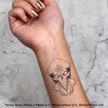 4 x 'Alien Skull' Temporary Tattoos - Water Resistant, Skin-Safe,