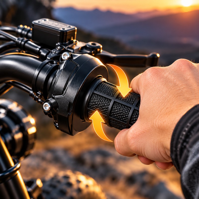 Full Twist Throttle for TST Electric Bikes – 3-Pin Waterproof