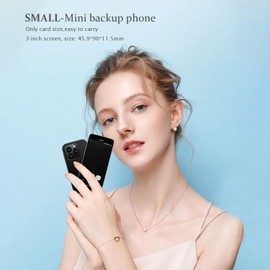 Hipipooo Small Phone 3G Mini Phone Support Nano SIM Card 2.5 Inch 950mAh Android 8.1 Kids Phone 2GB + 16GB (Blue)