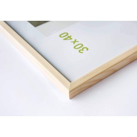 accent by nielsen Picture Frame, 20 x 20 cm, Wood, Natural, Photo Frame for Standing and Hanging in Portrait and Landscape Format, Real Glass, Zoom