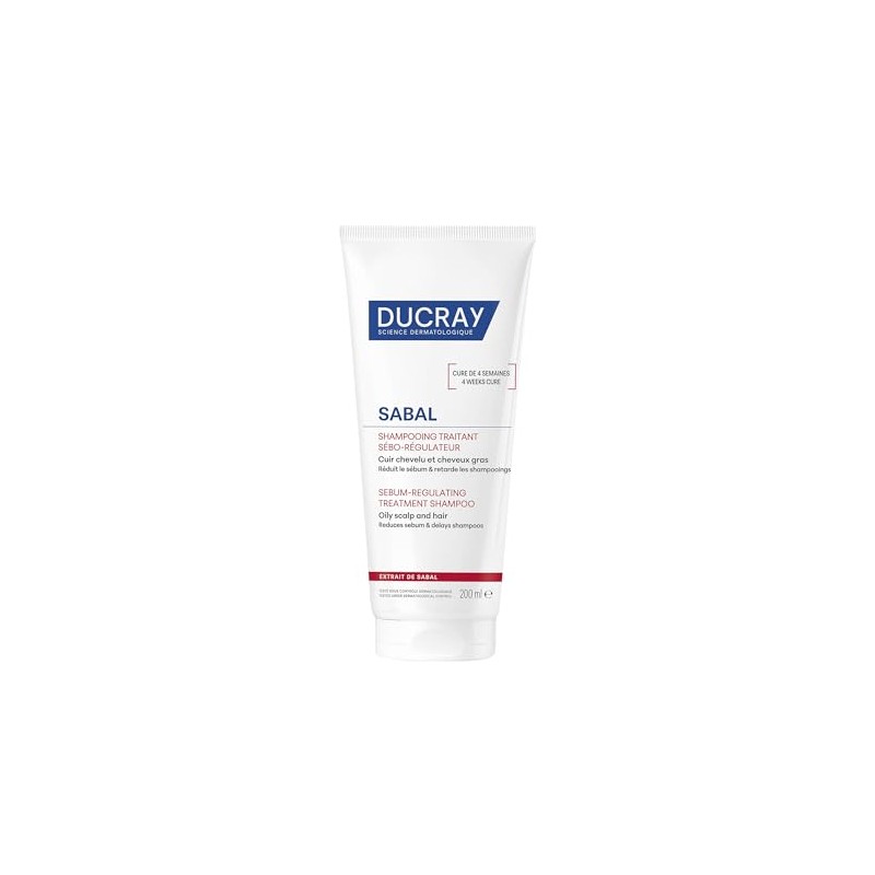 DUCRAY, Sabal Shampoo Tratante Seborregulador, Controla la Producción de Sebo,
