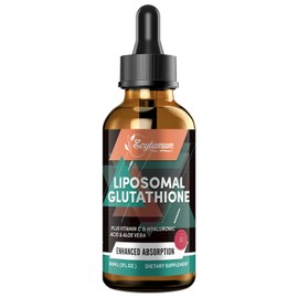 2000MG Liposomal Glutathione Liquid Drops, Ultra High Absorption, Natural Detoxification, Immune System & Skin Supprot*, L-Glutathione, Vitamin C & Hyaluronic Acid, Capsules Alternative, 2.02 OZ