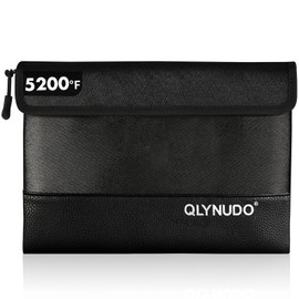 QLYNUDO 5200℉ Fireproof Document Bag, Fireproof Money Bag for Cash, Fireproof Pouch for Important Documents and Valuables, 11x7.7 Inch, Waterproof Zipper