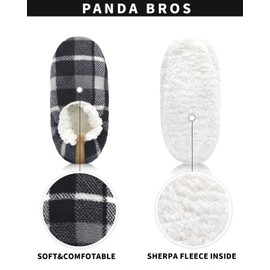 Panda Bros Mens Slipper Socks Low Cut Super Soft Warm Home Sock with Non-Slip Indoor Slipper Shoes Socks