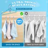 AMZXHCQ Baby Hangers with Metal Ring Clips, Children Plastic Hanger