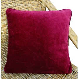 BeyondLiving Solid Velvet Square Cushion Cover Pillow Case Pillows Home Decor 15" x 15" Inches
