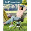 Docusvect Swivel Portable Camping Chair for Adults, Fast Setup, Lightweight