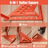 6-in-1 Carpenter Square 7 inch, Aluminum Rafter Square, Multi-Purpose Carpenter