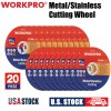WORKPRO 20-Pack 4-1/2 x 7/8-Inch Cut-Off Wheels Aluminum Oxide Ultra