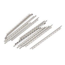 sourcing map Pack of 24 Ukulele Fret Wire Fretboard 12 Frets 1.8 mm Silver Tone for Replacement