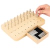 Hossmily 36-Hole Wooden Pegboard for Finger Dexterity and Hand Rehabilitation,