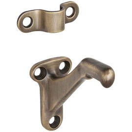 Ives by Schlage 059A5 Schlage Sp Handrail Bracket, 2-1/4 in L X 1-3/8 in W, Aluminum, Antique, Brass