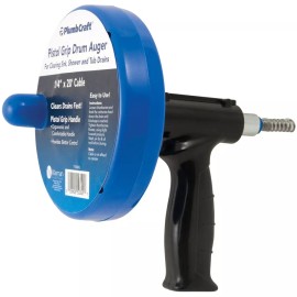 BrassCraft 7750345L - 1/4 in. x 20 ft. Pistol-Grip Drum Auger