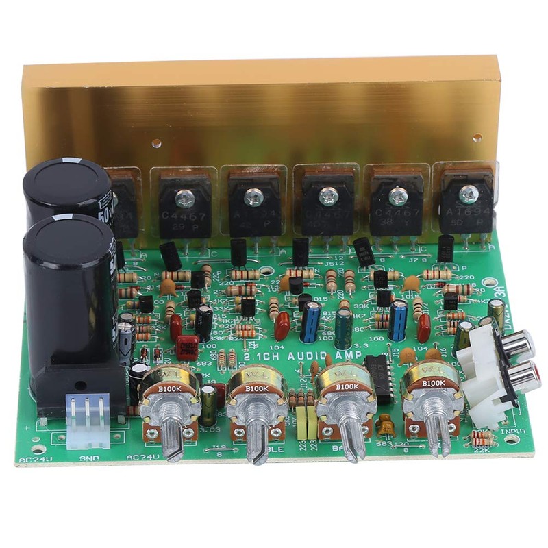 Walfront AC Dual 18-26V 2.1 Channel Subwoofer 300W Power Amplifier
