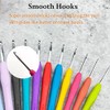 Mdoker Size B/1(2mm) Crochet Hook,Extra Long Crochet Hooks for Arthritic