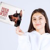Metal Sign XL with Doberman Motif and Saying "Betreten auf