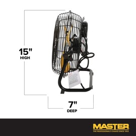 Master Professional 12 inch High Velocity Powerful Direct Drive Steel Floor Fan