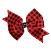 WEBB DIRECT2U WD2U Girls 5" Red Black Buffalo Plaid Rhinestone