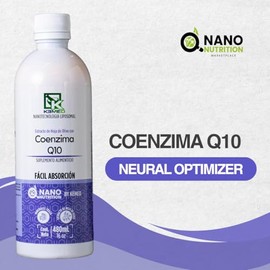 Coenzima Q10 | Suplemento de Alta Absorción 480ml | 32 Dosis | Nano Nutrition by KEMED