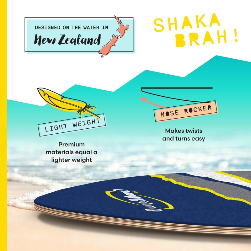 Own the Wave 'Claw Strike' Skimboard (35 Inch, Dark Blue)