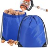 Yoojahow 6 Gallon Nut Collector Drawstring Bag, Reusable Leaf Pick