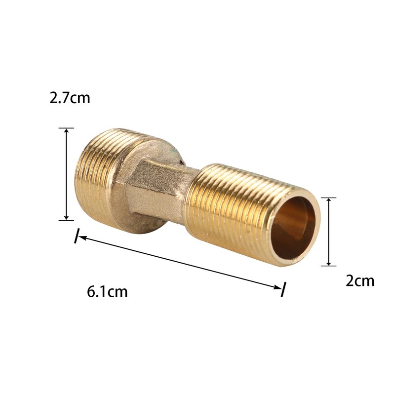 Alnicov Two-Pack Brass Shower Faucet Adapters 3/4" To 1/2" S-Type