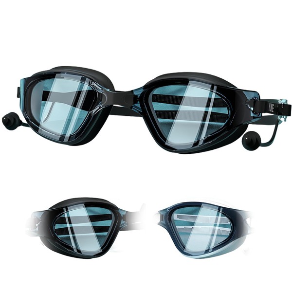 HSTWODE Optical Swimming Goggles with Prescription, Dioptres: -0 to -6.0,