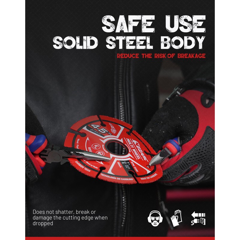 EZARC Carbide Multi Wheel Cutting Disc, 76mm×10 mm Angle Grinder