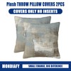 Mondiafy 2 Pack Throw Pillow Covers Gray 18x18 Soft Touch