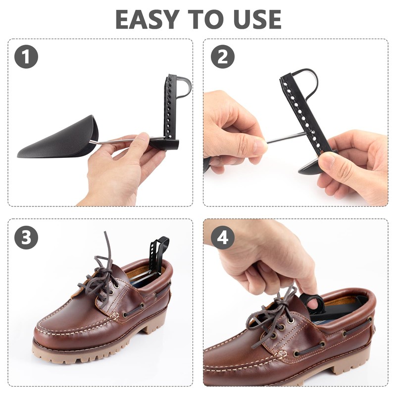 QUYLIXX 8 Pairs Plastic Shoe Stretcher Men, Adjustable Shoe Trees