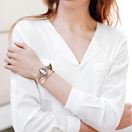 Pulsera Difusora de Aromaterapia, Anti Ansiedad, Medallón de Acero Inoxidable, Pulsera de Cuero Genuino, Regalos para Mujer, Joyería Para Mujer, Regalos Originales Mujer (Mano de fátima beige)