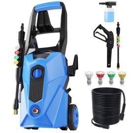 4800PSI Pressure Washer 2024 Newest 2.8GPM High Power Washer Professional Electric Pressure Power Washer with 33ft Pressure Hose, 4 Nozzles and Soap Bottle for Cars, Fences, Patio (Blue)