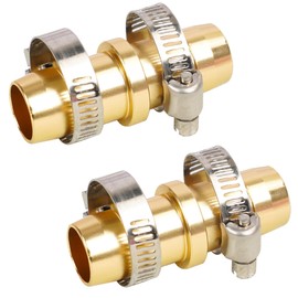 Hourleey 2 Pack Garden Hose Repair Kit, Hose Connector Repair Mender Kit with Stainless Clamp, Fits 3/4"-5/8" Water Hose Repair Fittings