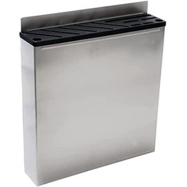 Restaurant/Commercial Kitchen Knife Rack - Holds 10 Knives & Honing Steels - Stainless Steel Wall Mounted Knife Storage