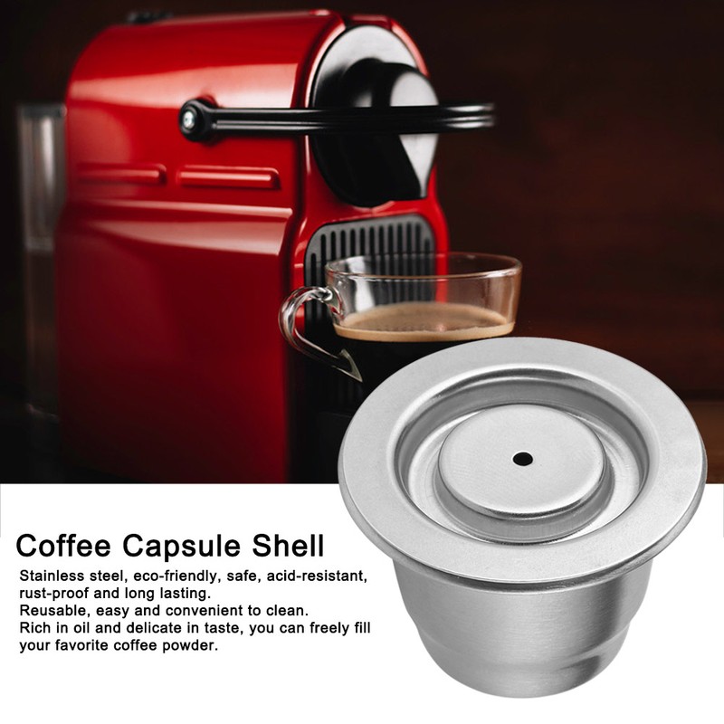 Stainless Steel Reusable Coffee Capsule Shell Coffee Filter Fit for