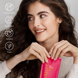 Pomélo+Co. 99.8% Natural Anti Frizz Hair Mask for up to 30 Hair Washes/Hair Mask for Very Dry Hair, Hair Care for Broken Hair, Hair Treatment Bleached Hair, GOJI GORGEOUS / 100 ml