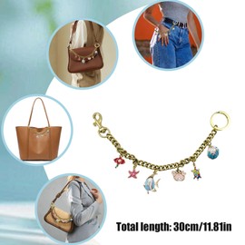 LSBDJDL Bag Charms Wallet Chain Keychains Bag Charms For Handbags Straps For Purses Purse Accessories For Women (Beach Shells)