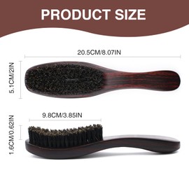 Thoquene Beard Brush Men's Boar Bristles, Pig Bristle Hair Brush