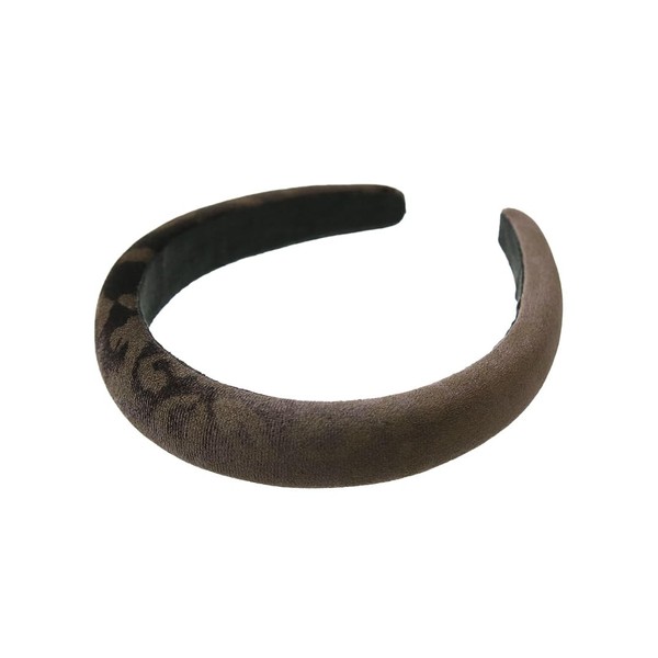 VINGTAINE HK-349-BR- Headband Leopard Leopard Velour Pattern, Hair Accessory, Cute,