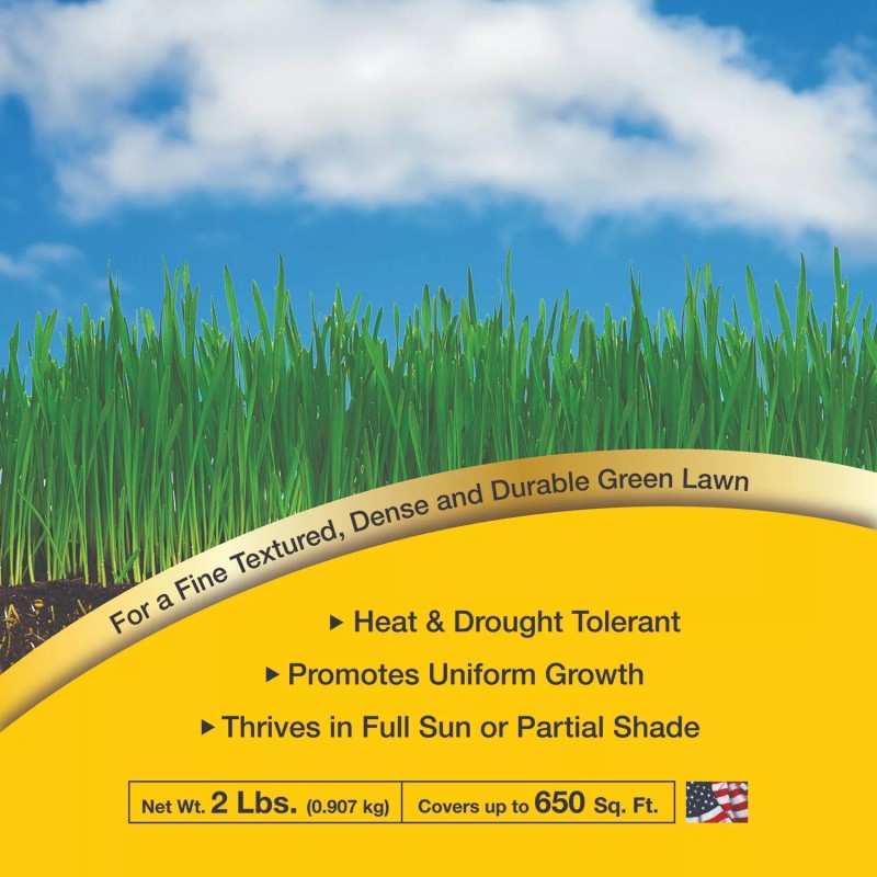 Gro Green Sun & Shade Grass Seed Mixture - 2lbx5