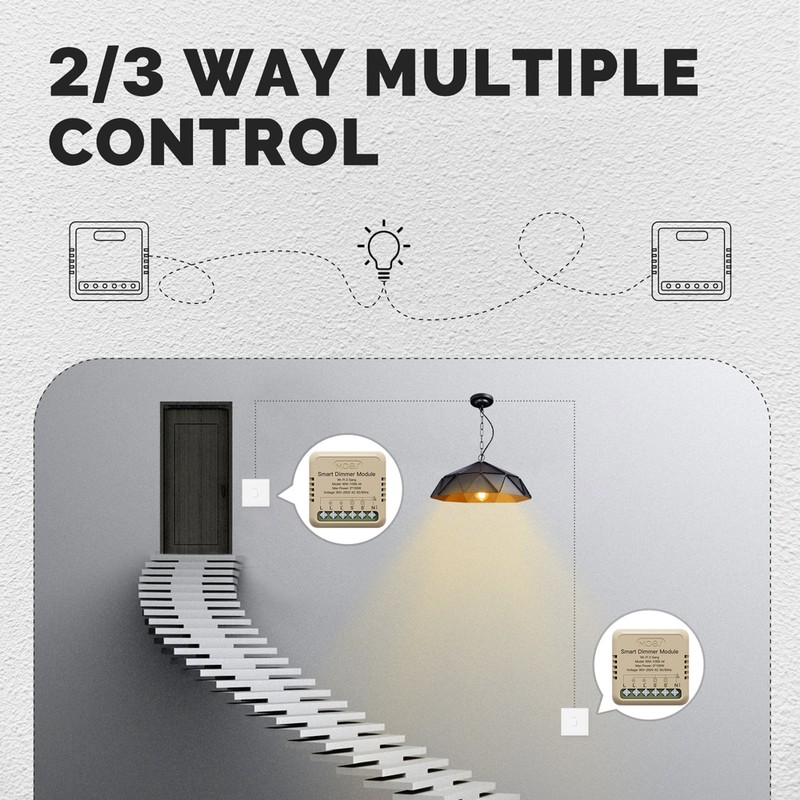 Tuya WiFi Intelligent Switch Dimmer DIY Module Light Switch Mobilephone